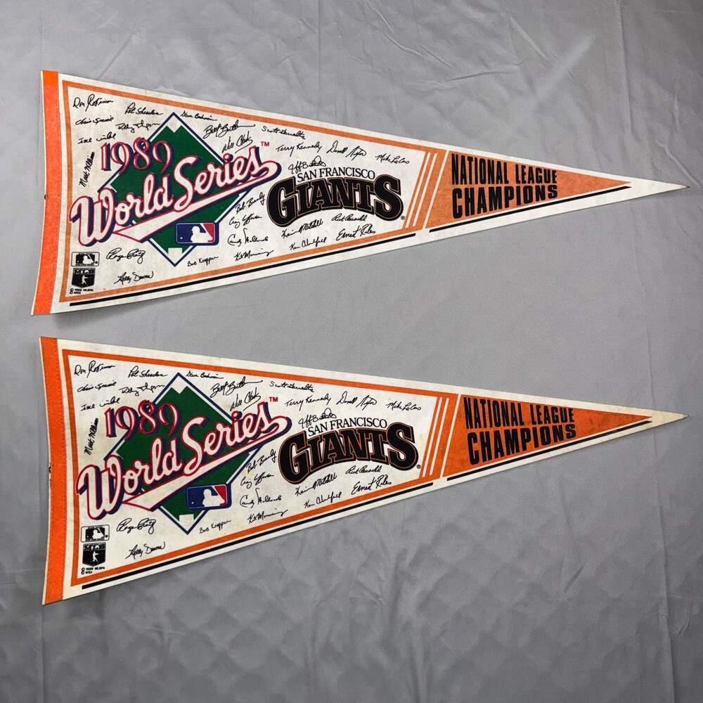 Vintage 1989 San Francisco Giants World Series National League Champions Pennant